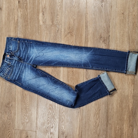 Buckle Black Curvy Straight Leg Mid Rise Dark Wash Stretch Denim Jean - Picture 1 of 16